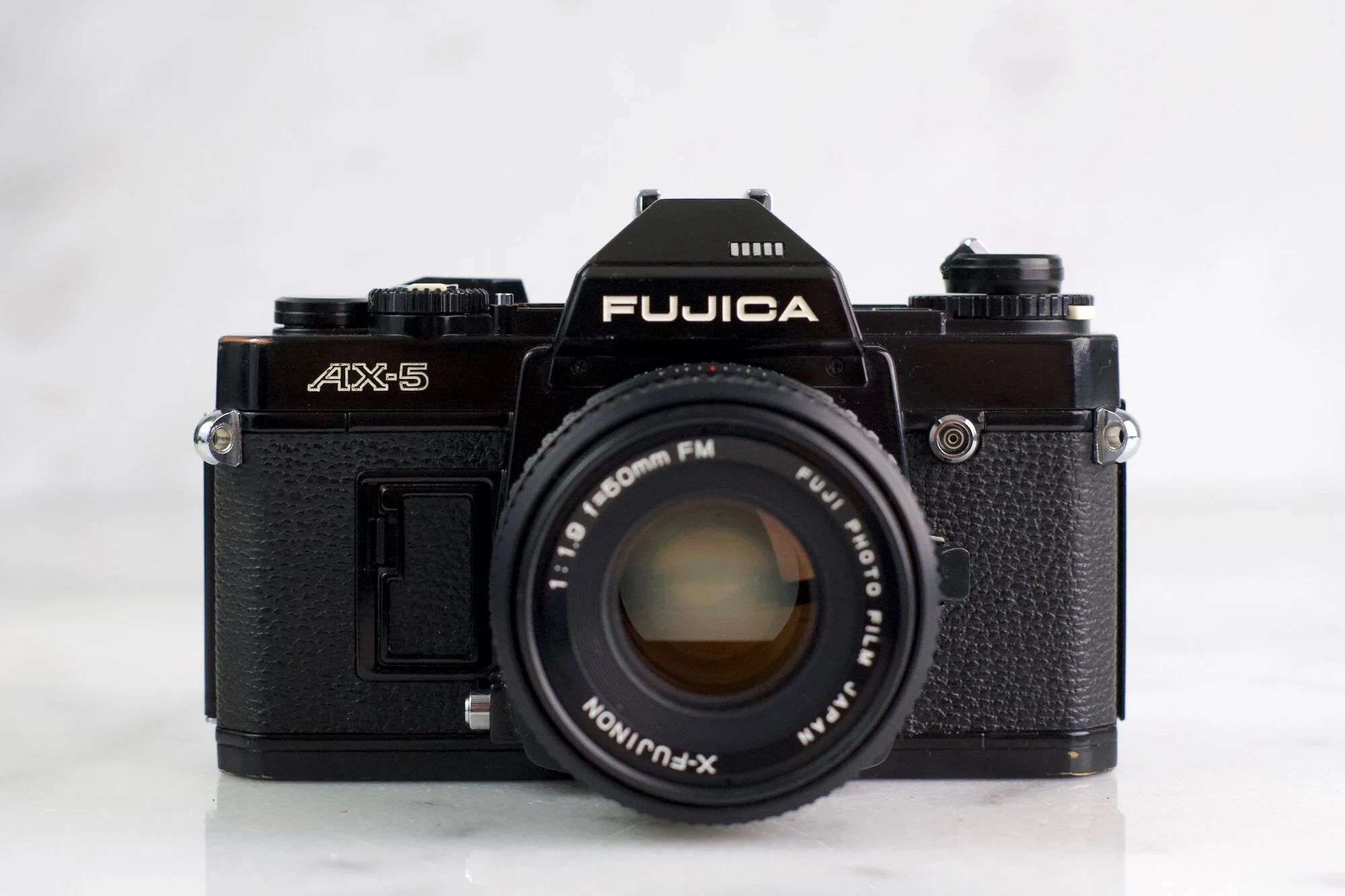 FUJICA AX-5 +Fujinon 50mm f1.6 動作美品 Fujica AX-5 35mm Film SLR Camera with X-Fujinon 50mm F/1.9 Prime